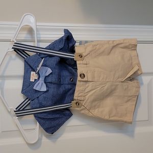 Cat & Jack 12m Baby Suspender Outfit